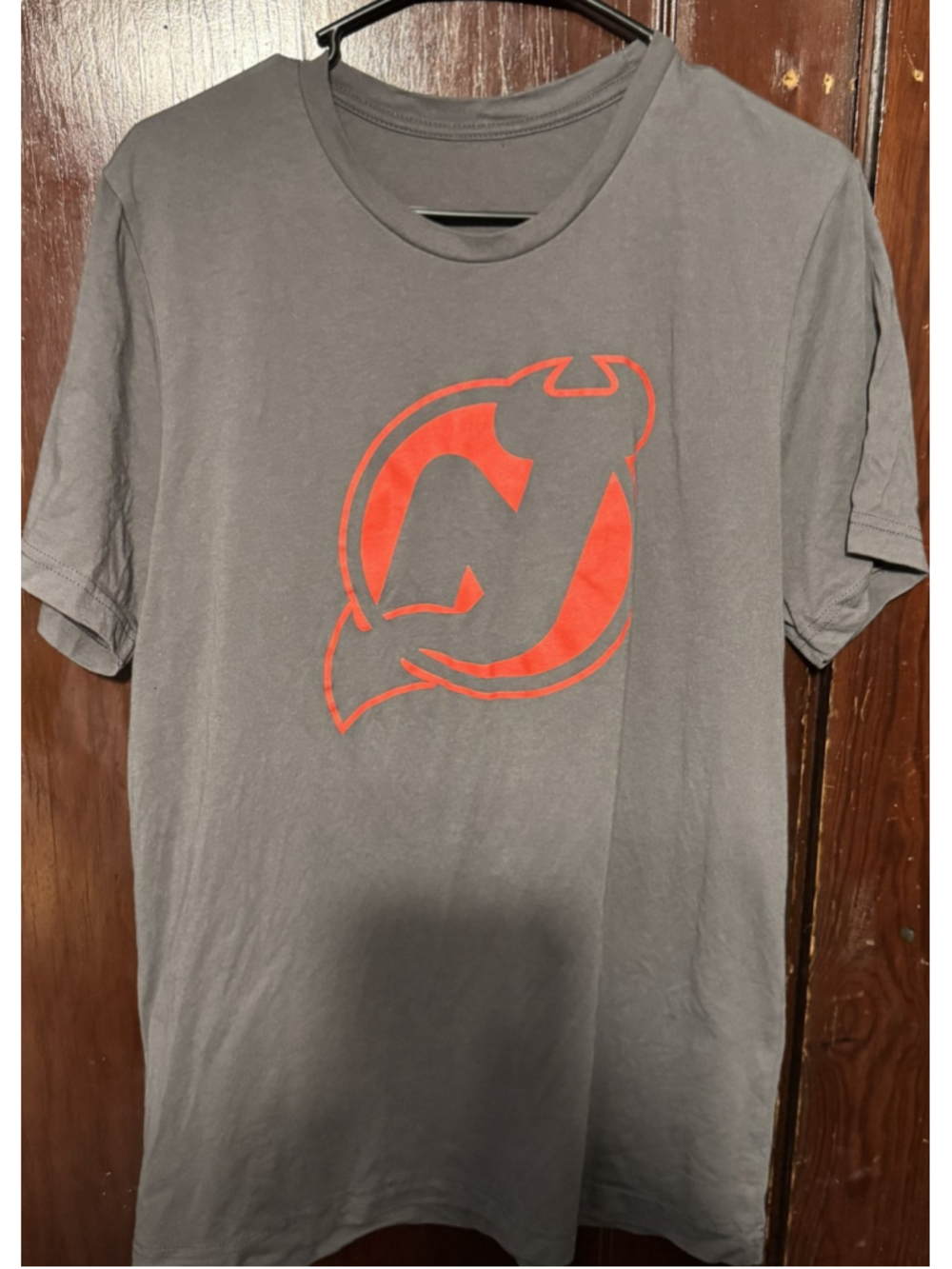 New Jersey Devils Gray Short Sleeve T-Shirt Size L (?)